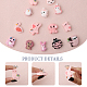 CHGCRAFT 15Pcs 15 Styles Food Grade Eco-Friendly Silicone Beads SIL-CA0002-21-5