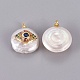 Natural Cultured Freshwater Pearl Pendants PEAR-F008-34G-2