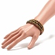 3pcs 3 style bois de santal naturel et ensemble de bracelets extensibles perlés unakite BJEW-JB07942-3