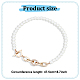 Anattasoul 2 pz 2 colori abs collane di perline di perle di plastica per le donne NJEW-AN0001-21-2