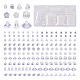 1000 Stück 10 Arten Gummi & Silikon & Kunststoff-Ohrmuttern KY-TA0001-21-1