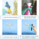 GORGECRAFT 6Pcs Rainbow Window Clings Dragonfly Pattern Window Decals Static Non Adhesive Collision Proof Glass Stickers Vinyl Film Home Decorations for Sliding Doors Windows Prevent Birds Strikes DIY-WH0304-221D-3
