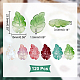 HOBBIESAY 120Pcs Clear Glass Leaf Pendants Randomly Mixed Color Transparent Leaves Charms with Loop Crystal Colorful Frosted Loose Flat Leaf Beads for DIY Earring Bracelet Making Hole 1.5mm GLAA-HY0001-01-2