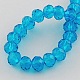 Spray Painted Faceted Transparent Glass Bead Strands X-DGLA-R029-6mm-10-2