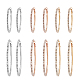 6 par de pendientes de aro grandes con rhinestone de cristal de 6 estilos fibloom EJEW-FI0001-35-1