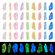 Pandahall 90g 9 Farben leuchtendes zerstoßenes Glashandwerk GLAA-TA0001-63-1