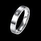 Regali di san valentino incisi amore infinito anelli di coppia in acciaio al titanio con zirconi cubici per donna RJEW-BB16457-8P-2