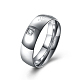 Regali di san valentino anelli per coppia in acciaio al titanio incisi per donna RJEW-BB16370-8P-1