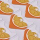 Süße selbstklebende Fotoeckenaufkleber mit orangefarbenem Muster DIY-K016-B01-3