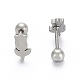 201 Stainless Steel Barbell Cartilage Earrings X-EJEW-R147-39-1