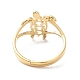 Ion Plating(IP) 304 Stainless Steel Hollow Out Tortoise Adjustable Ring for Women RJEW-I097-02G-3
