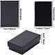 BENECREAT 24 Pack Diamond Pattern Cardboard Jewelry Boxes 8x5x3cm Rectangle Ring Earring Necklace Gift Boxes with Sponge Insert for Anniversaries CBOX-WH0003-12A-01-2