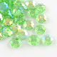 Ab-couleur des fleurs plaqué perles de verre transparent GLAA-R160-06AB-1