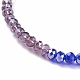 Bracelet extensible word love en acrylique avec perles de verre pour femme BJEW-JB08105-6