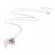 Trendy Women's Long Rolo Chain Brass Cage with Wings Locket Pendant Necklaces NJEW-L083-05-1