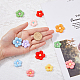 HOBBIESAY 48Pcs 2 Sizes Flower Cabochons 8 Colors Flatback Cabochons 5-Petal No Hole Undrilled Charms Mixed Color Opaque Resin Embellishment Supplies for Gluing Decorative DIY Phone Cases RESI-HY0001-02-3