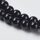 Natürliche schwarze Onyxperlenstränge X-G-G591-6mm-06-3