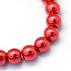 Baking Painted Pearlized Glass Pearl Round Bead Strands HY-Q003-12mm-74-2