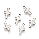 304 Stainless Steel Tiny Cross Charms STAS-E104-34P-2