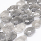 Chapelets de perle en quartz nuageux naturel G-J373-24P-1