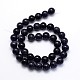 Synthetic Blue Goldstone Round Beads Strands G-O047-11-10mm-3