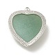 Coeur naturel pendentifs aventurine vert GP356-2-2