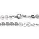 201 collar de cadena de eslabones de corazón de acero inoxidable para hombres y mujeres NJEW-I122-08P-2