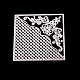 DIYテンプレート用炭素鋼エンボスナイフダイカット  装飾的なエンボス印刷紙のカード  マットプラチナカラー  花  正方形の模様  10x10x0.08cm DIY-P042-21-1