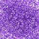 6/0 ガラスシードビーズ  透明インサイドカラー  丸い穴  ラウンド  青紫色  6/0  4~5x2.5~4.5mm  穴：1.2mm  約1000個/100g X1-SEED-A014-4mm-135B-2