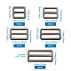 亜鉛合金バックル  ストラップレザークラフトバッグベルト用  長方形  ミックスカラー  16個/箱 PALLOY-TA0002-16-7