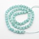 Dyed Faceted Round Natural Amazonite Beads Strands G-E302-095-6mm-2