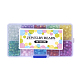 Spruzzare dipinte crackle trasparente perle di vetro fili CCG-X0005-4mm-B-3
