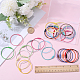 SUNNYCLUE 32Pcs 16 Colors Baking Paint Stainless Steel Cable Wire Keychain AJEW-SC0002-21-3