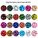 PandaHall 1560pcs 24 Color 6mm Glass Beads Spray Painted Glass Beads GLAD-PH0007-68-3