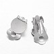 Brass Clip-on Earring Settings KK-F371-46P-1
