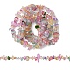 Cuisson peints en verre craquelé brins de perles G-YWC0001-01-1