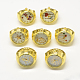 Relojes de cuarzo anillo elástico de hierro RJEW-R119-12-1