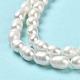 Fili di perle di perle d'acqua dolce coltivate naturali PEAR-E016-132-4