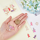 SUPERFINDINGS 723PCS DIY Breast Cancer Awareness Jewelry Making Finding Kit 9 Styles Alloy Enamel Ribbon Heart Wing Pendants 14 Styles Beads for Bracelet Necklace Earrings Making DIY-FH0005-56-3