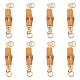 Chgcraft 8 Stück Bambus-Verbindungsanhänger mit goldfarbenen Legierungsteilen für DIY-Taschenherstellungszubehör WOOD-CA0001-67-1