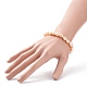 Braccialetto elastico con perline di perle naturali da donna BJEW-JB08868-05-3