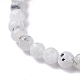Ensemble de bracelets extensibles en perles de pierre naturelle mélangées rondes BJEW-JB07293-8