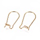 Ion Plating(IP) 304 Stainless Steel Hoop Earrings Findings Kidney Ear Wires STAS-L216-22C-G-2