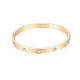 Brass Hinged Bangle with Crystal Rhinestone for Women BJEW-S118-127G-1