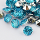 2-Hoyo botones de octágono de acrílico Diamante de imitación de Taiwán BUTT-F016-11.5mm-25-1