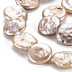 Naturales keshi abalorios de perlas hebras PEAR-S018-06B-4