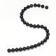 Natürliche Obsidian geschnitzt Runde Om Mani Padme Hum Perlen Stränge G-L275-04-10mm-2