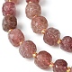 Chapelets de perles aux fraises en quartz naturel G-Q010-A21-01-4