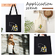 CHGCRAFT DIY Flower & Cat Pattern Canvas Bag Embroidery Starter Kit DIY-CA0003-76-6