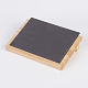 木製のネックレスディスプレイ  フェイクスエードと  ロングチェーンディスプレイスタンド  長方形  グレー  20.5x14.5x4.5cm NDIS-E020-02A-3
